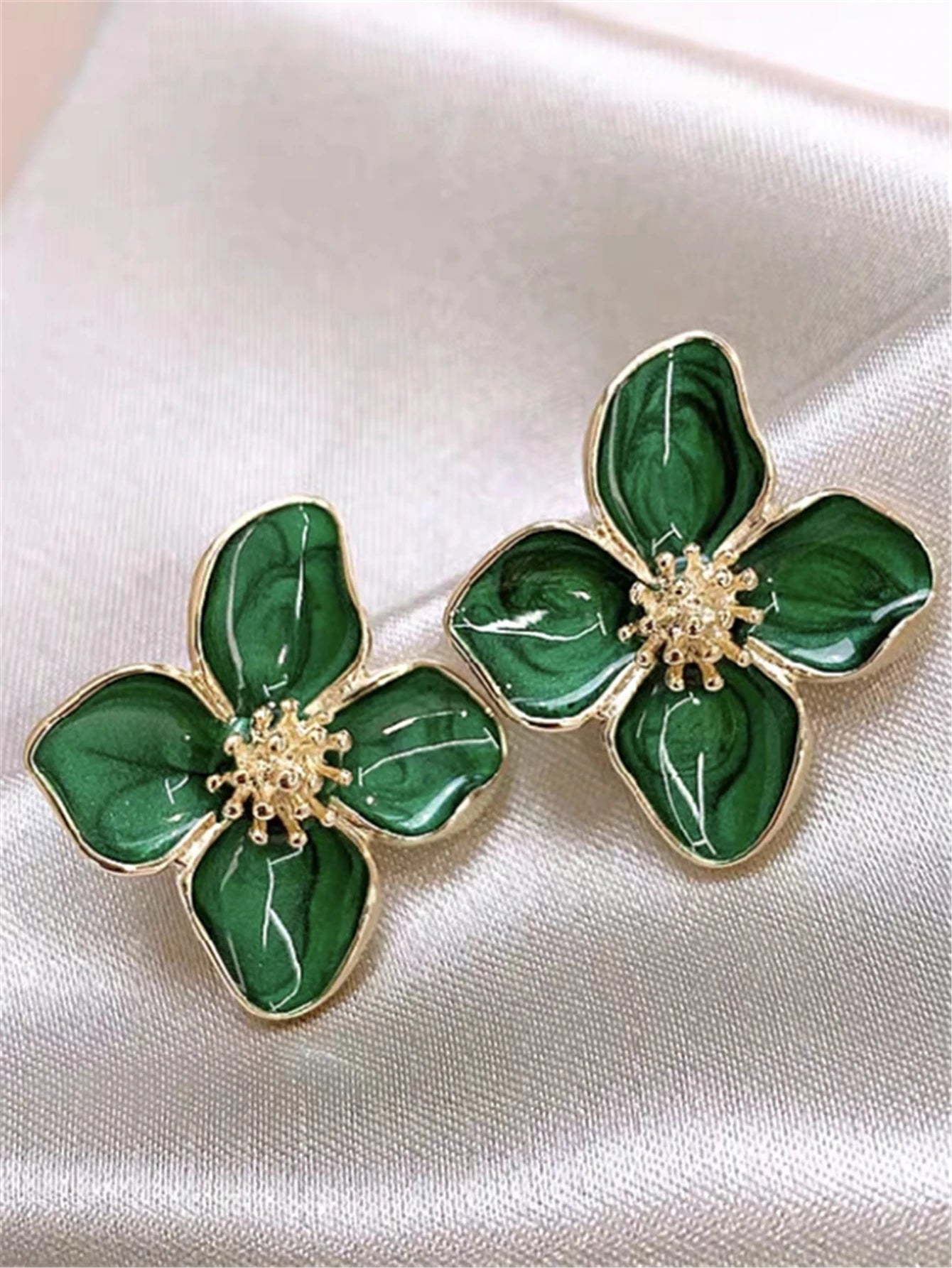 Hibiscus Flower Stud Earrings Romantic Vintage Gift - Smarsty
