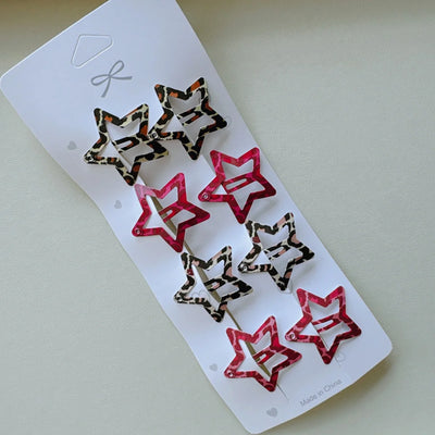 8 Piece Leopard Print Hair Clips Set for Women - Smarsty