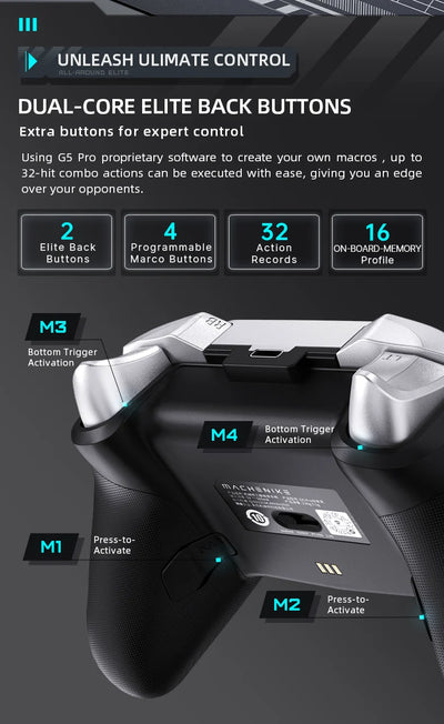 Wireless Gaming Controller with Hall Trigger for Switch and PC - Smarsty
