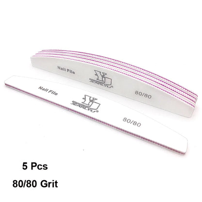 Professional Nail File Set with 5 Colors and Multiple Grits - Smarsty