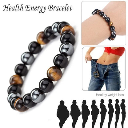 Natural Black Obsidian Tiger Eye Beads Bracelet for Health Protection - Smarsty