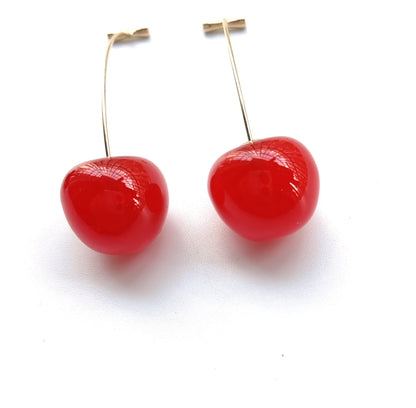 Cute Cherry Drop Earrings for Women - Trendy Summer Jewelry - Smarsty
