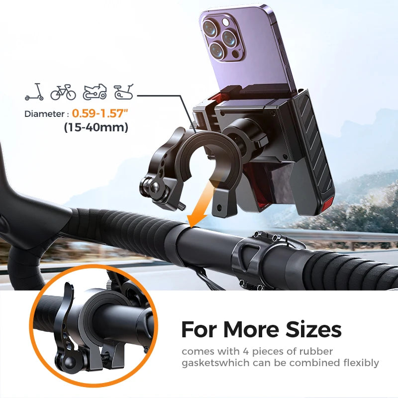 Universal Motorcycle Phone Holder With Quick Lock Mount - Smarsty