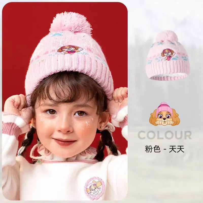 Kids Winter Hat Glove Set Scarf Cartoon Rescue Dogs - Smarsty