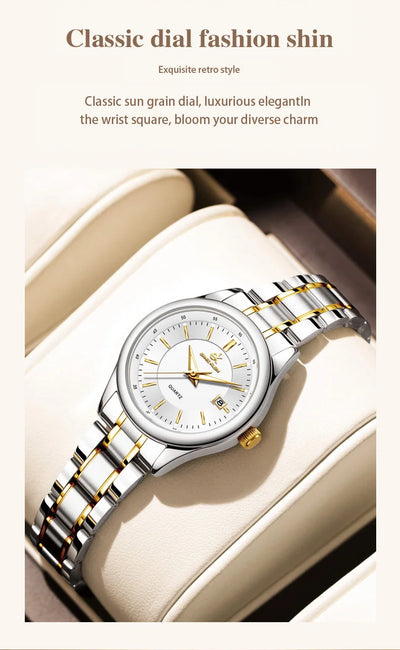 Elegant Waterproof Women's Watch with Luminous Display - Smarsty