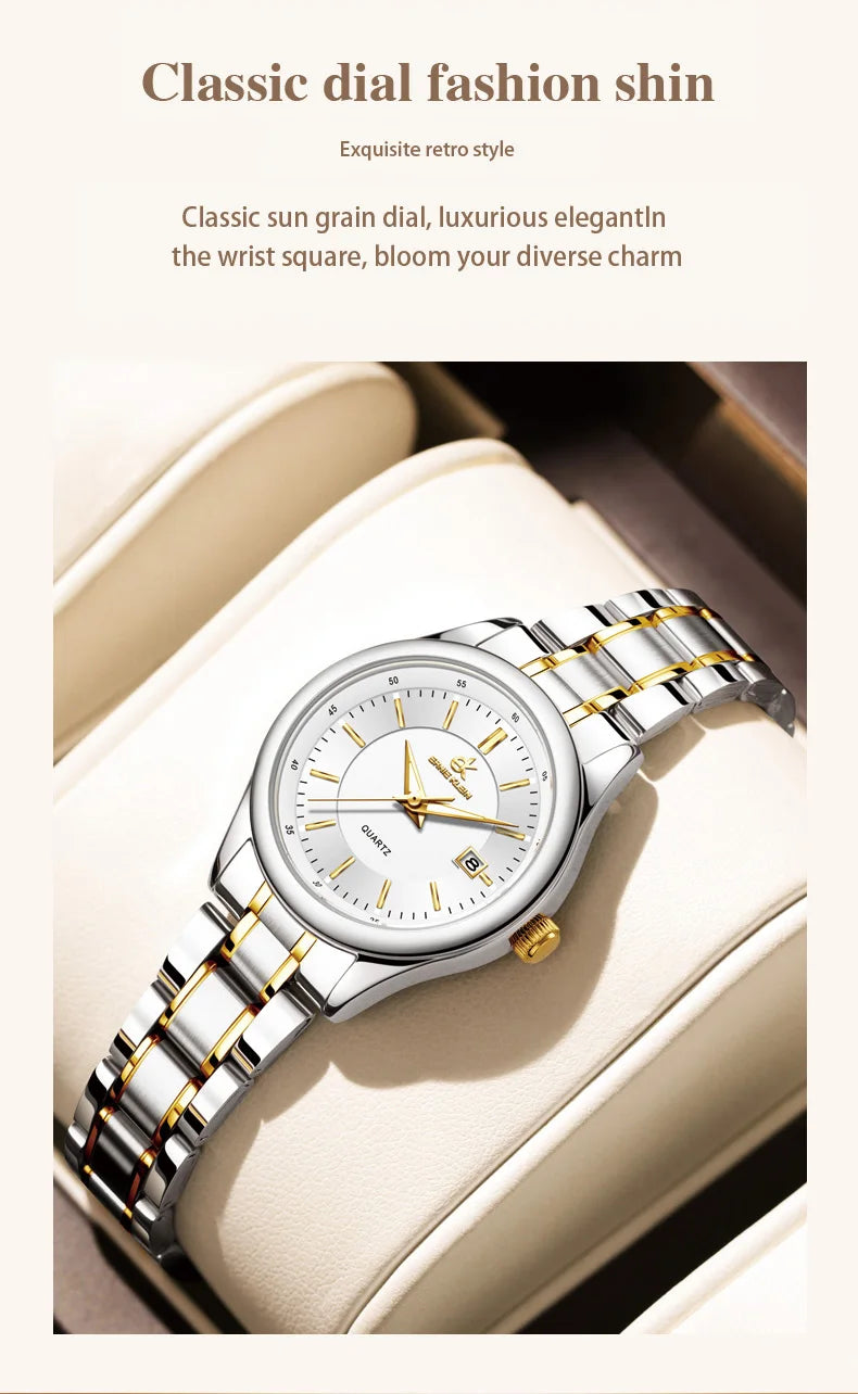 Elegant Waterproof Women's Watch with Luminous Display - Smarsty