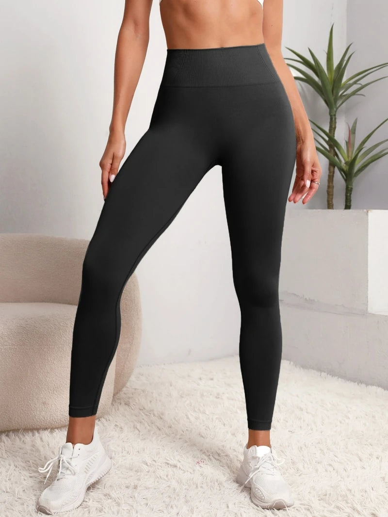 Women Seamless Hip Lifting Women Seamless Sports Leggings High Waist Fitness Leggings Push Up Yoga Leggings Gym Clothing Sports - Smarsty