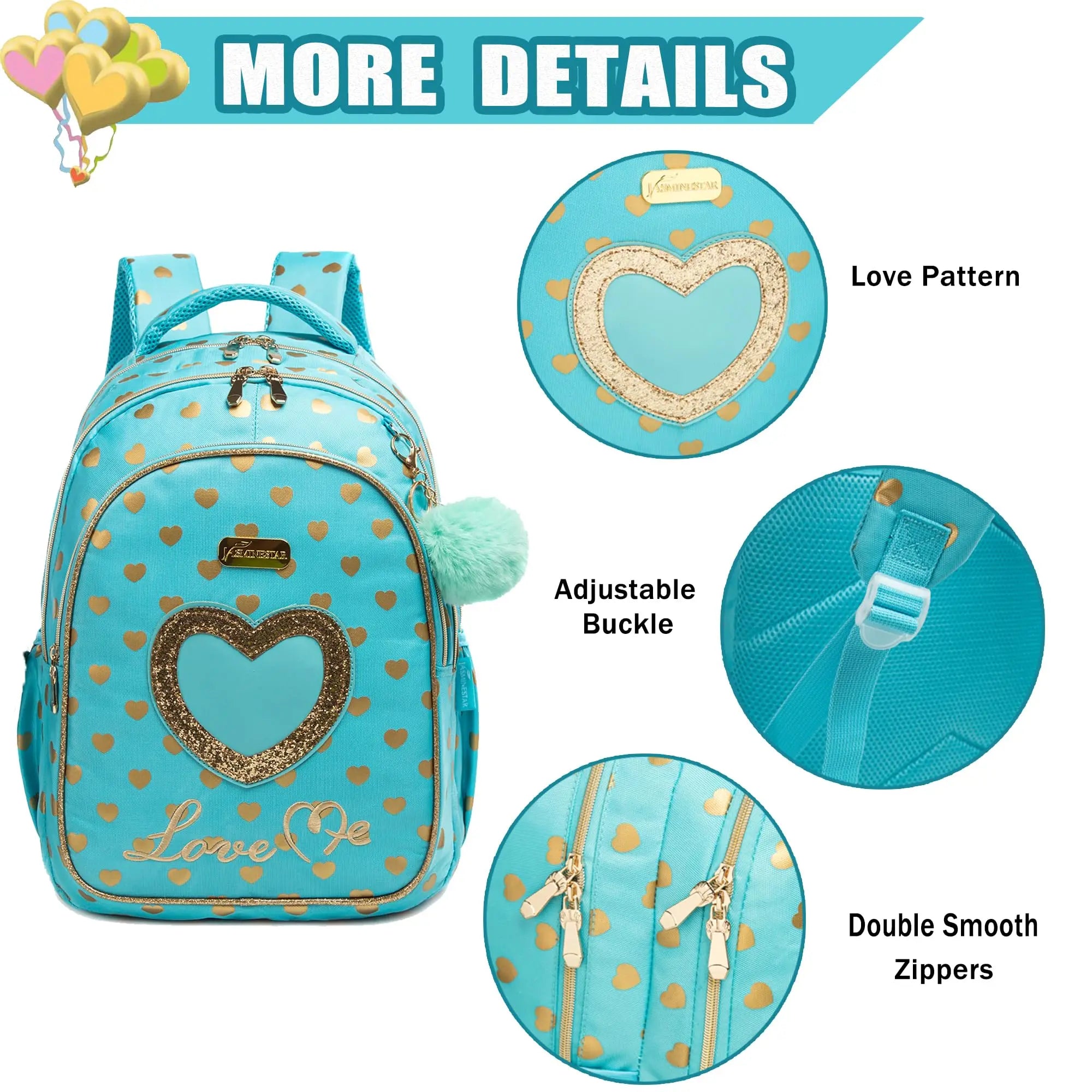 Girls School Backpack With Lunch Bag And Pencil Case - Smarsty