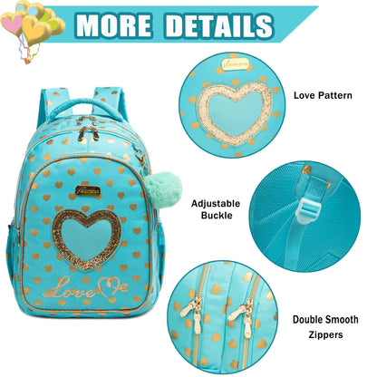 Girls School Backpack With Lunch Bag And Pencil Case - Smarsty