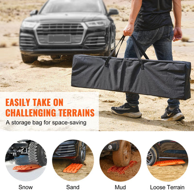 SucceBuy 10 TON Traction Boards with PP Material Recovery Boards for Off-road Vehicle Car Pickup SUV RV Pair Tire Traction Mats - Smarsty