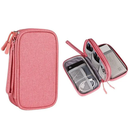 Portable Travel Cable Organizer Bag With Multi Layer - Smarsty