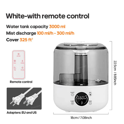 Large Capacity Aromatherapy Air Humidifier with Remote Control - Smarsty
