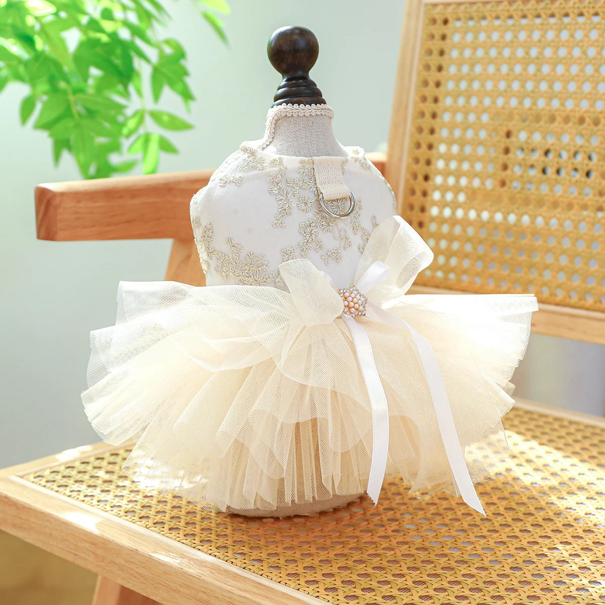 Breathable White Wedding Dress for Small Dogs - Smarsty