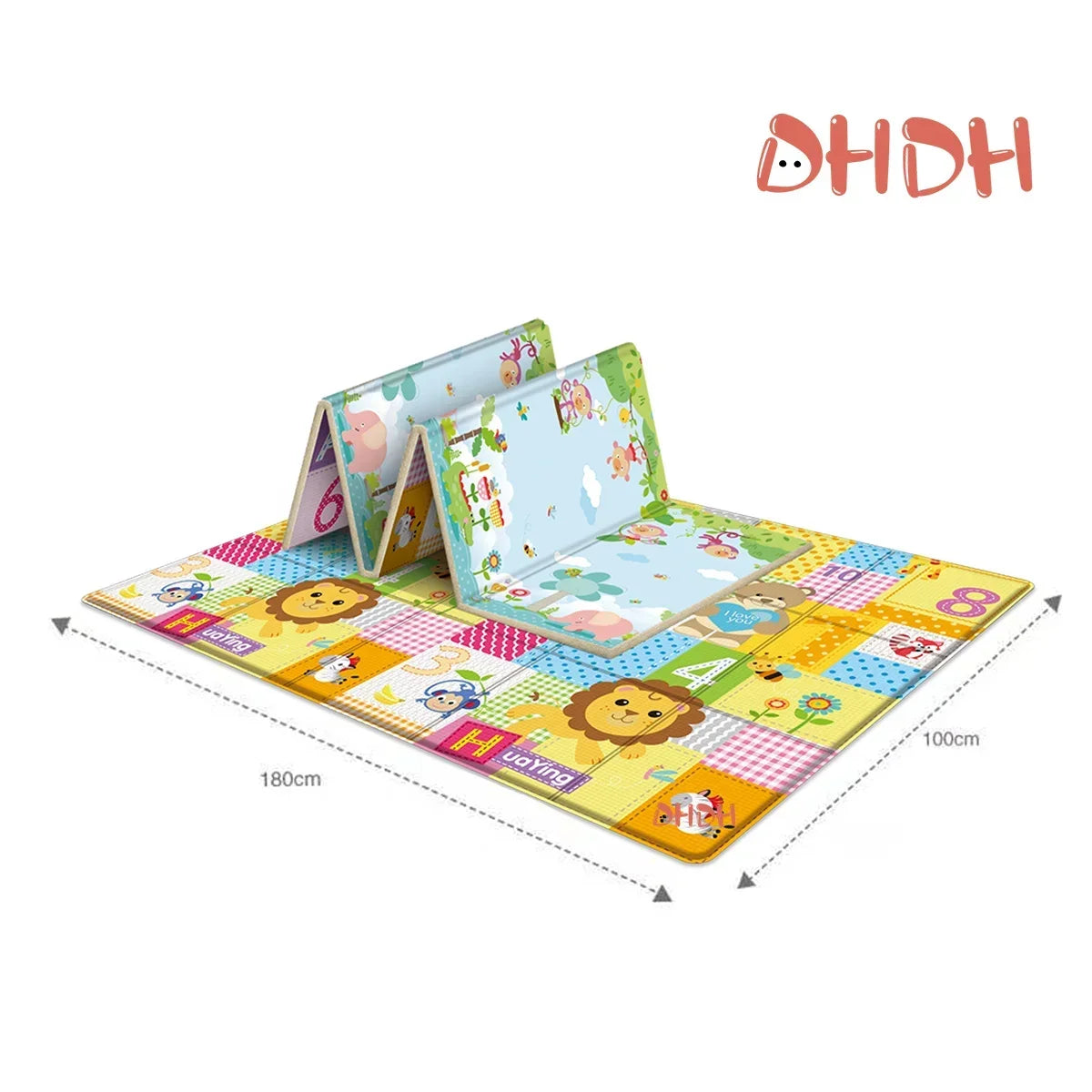 Foldable Baby Play Mat Children's Double-sided Pattern Protection Non-slip Activity Carpet Children's Educational Activity Mat