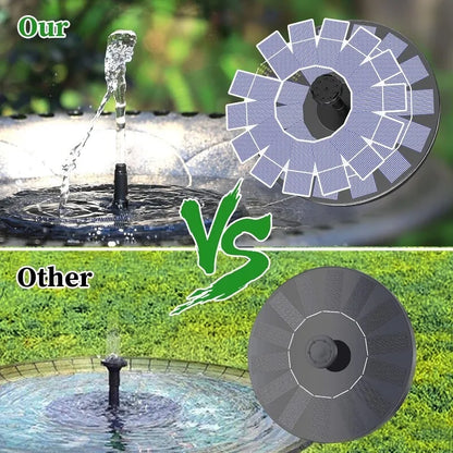 Outdoor Solar Fountain Pump Kit with 6 Nozzles - Smarsty