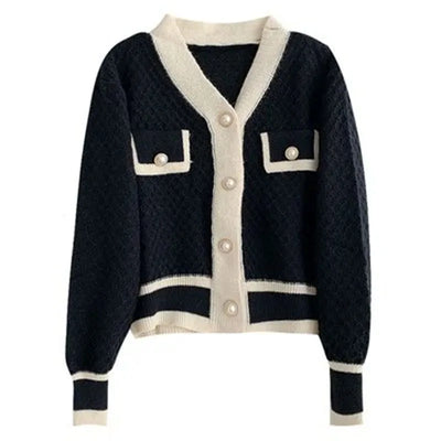 Women's Korean Fashion New Korean Loose Long-sleeved Knit Sweater Cardigans Outwear Coat - Smarsty