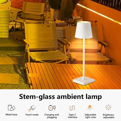 Wireless LED Table Lamp Rechargeable Dimmable Mood Light - Smarsty