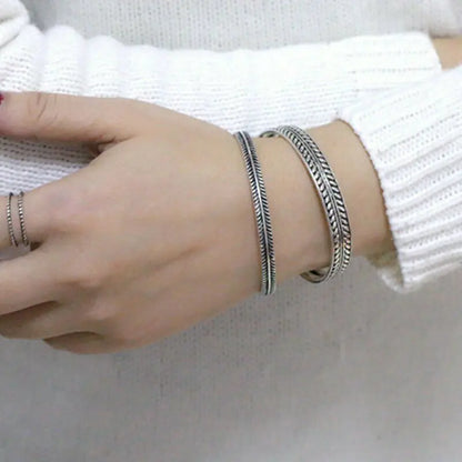 Twisted Stainless Steel Cuff Bracelet Durable Fashion Jewelry - Smarsty