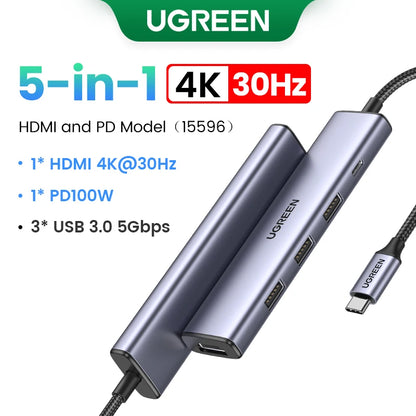 USB C Docking Station HDMI Hub 8K 4K Including RJ45