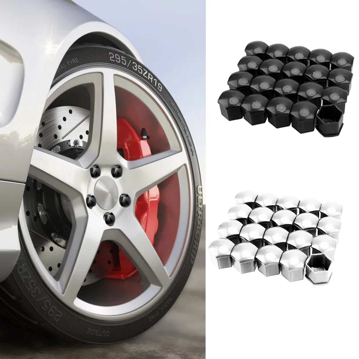 Car Wheel Nut Caps Hub Screw Covers 17/19/21mm Dust Proof - Smarsty