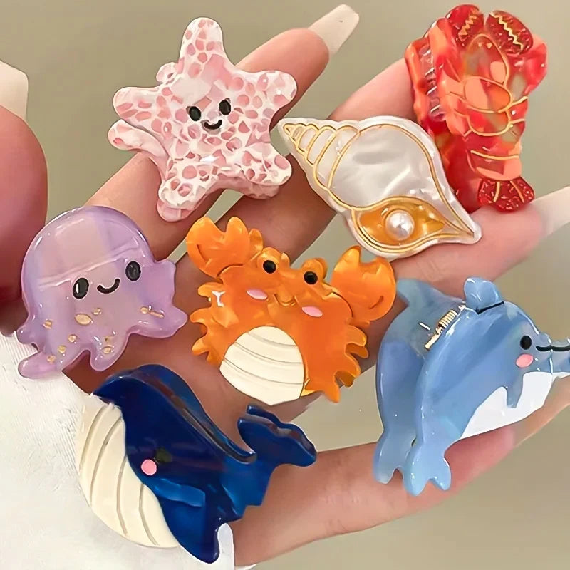 Acetate Ocean Animal Hair Clips for Women - Smarsty