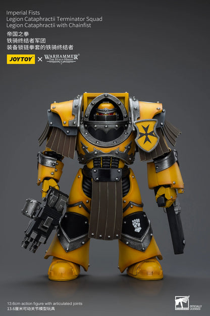 JOYTOY Warhammer 40k 1/18 Action Figures Anime 13.6cm Imperial Fists Legion Cataphractii Terminator Squad Collection Model Toys