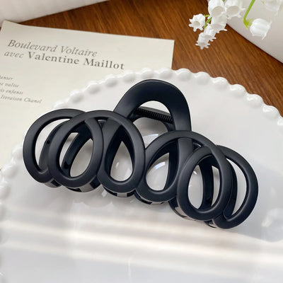 Frosted Hollow Bow Hair Claw Clip Elegant Korean Style - Smarsty