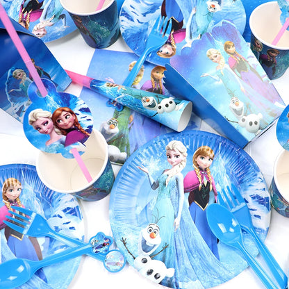 Frozen Princess Birthday Party Tableware Set - Smarsty