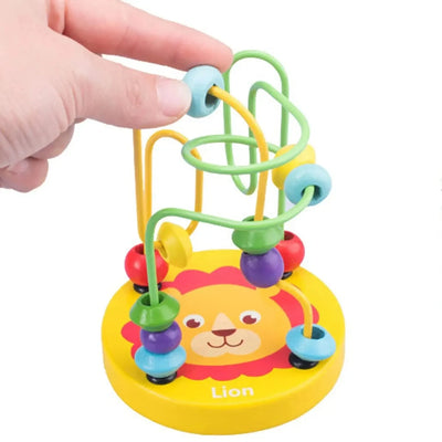 Colorful Wooden Roller Coaster Educational Circle Toy For Preschool Learning Bead Maze Toy Perfect Gift For Young Children - Smarsty