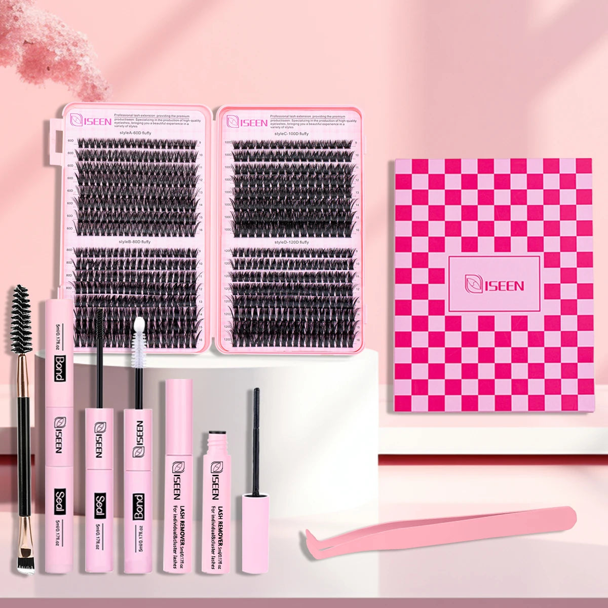 ISEEN DIY Segmented False Eyelash Set with Glue - Smarsty