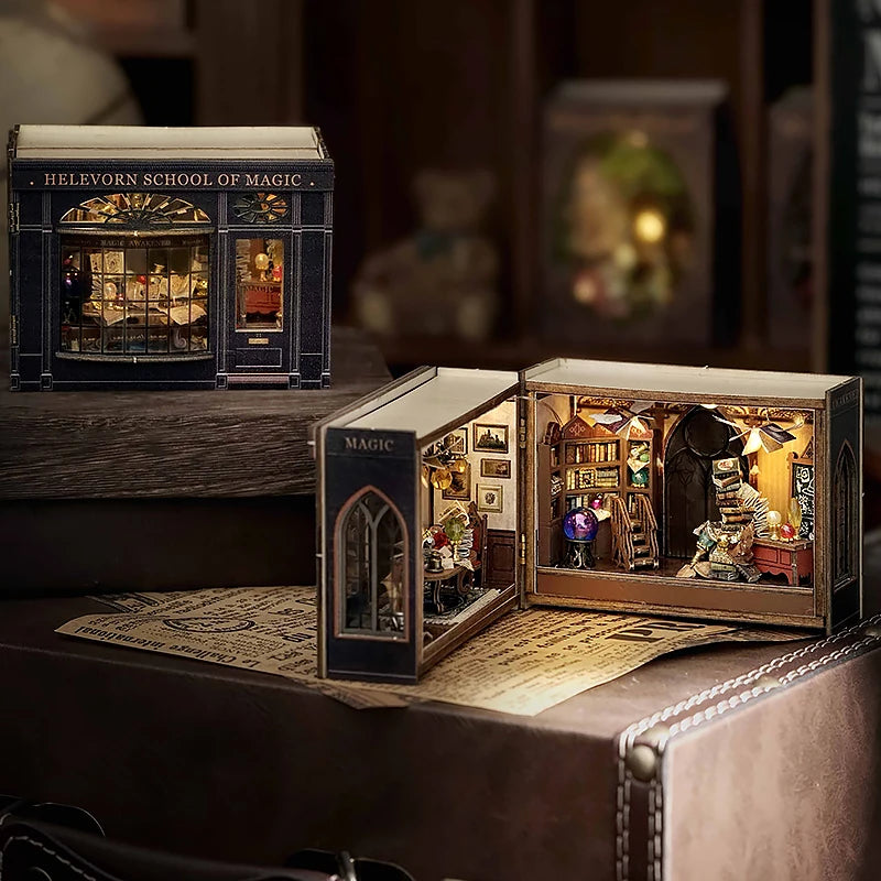 Wooden Miniature Doll House 3D Puzzle Assembly Building Model Kit Small Room Toys Home With Furniture Lighting Wooden Craft Gift
