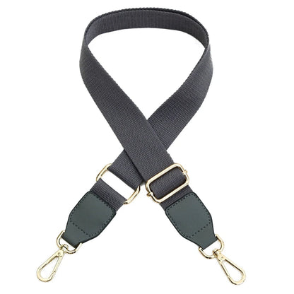 Wide Shoulder Straps Solid Color Cotton Webbing Pu Leather Adjustable Shoulder Messenger Bag Strap Accessory Supplies