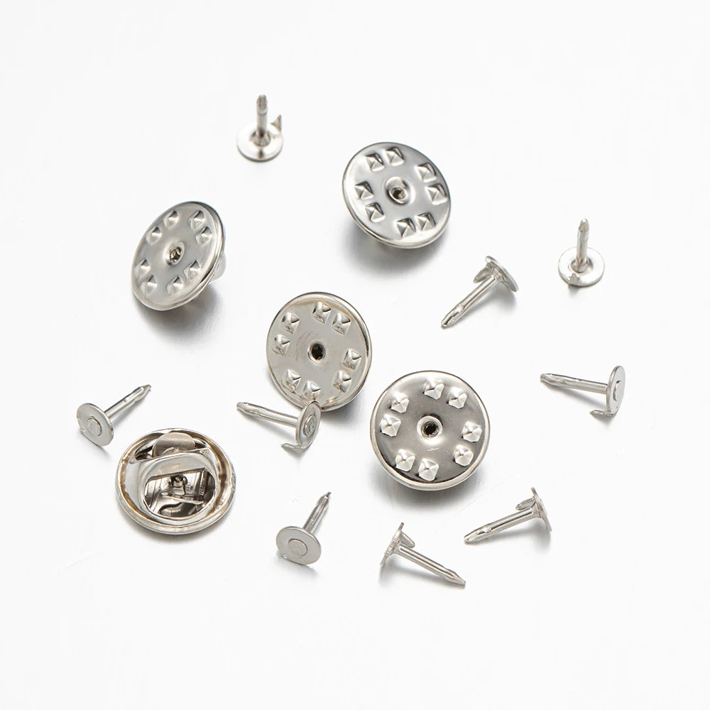 100Pc Metal Locking Pin Backs Secure Brooch Bases Pack - Smarsty