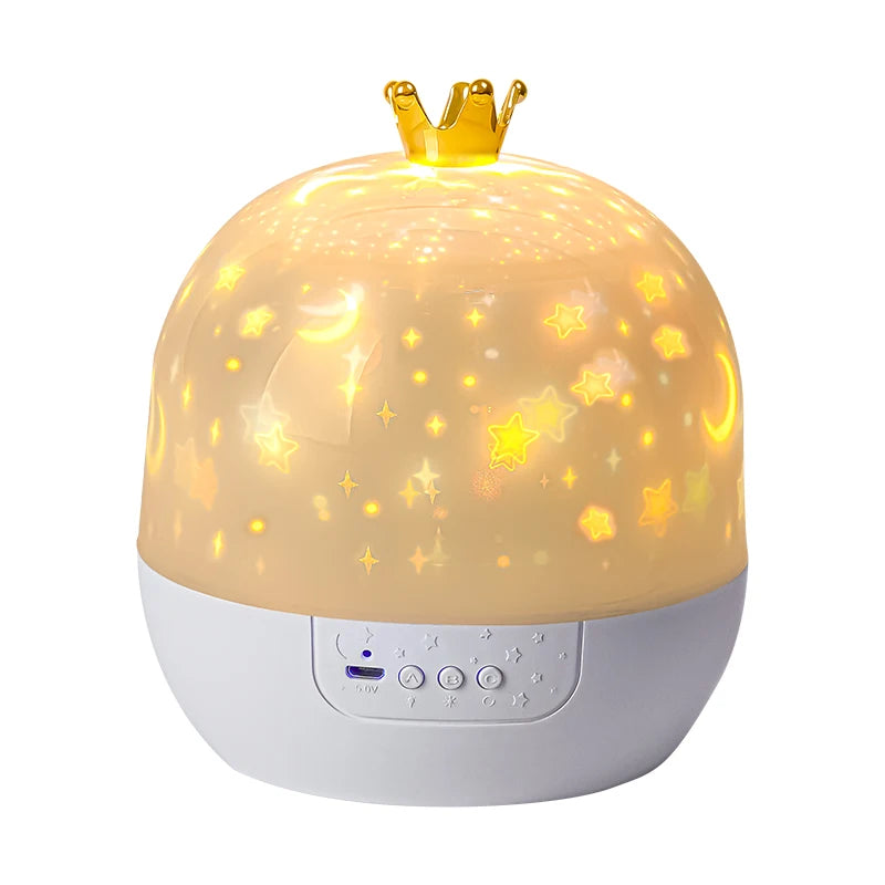 Crown Star Light Projection Night Lamp for Kids - Smarsty