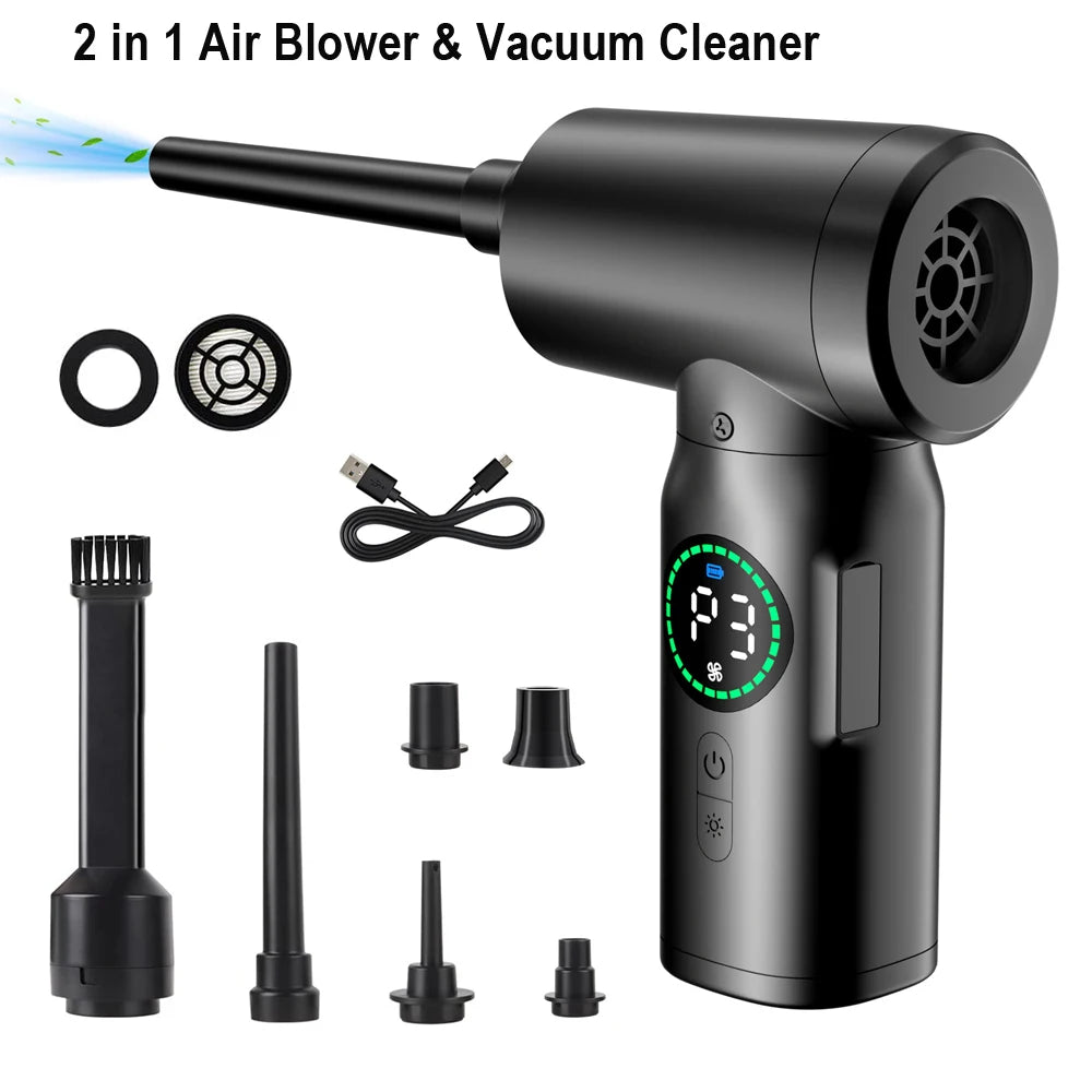 Cordless Air Duster Vacuum Cleaner Portable 7500mAh