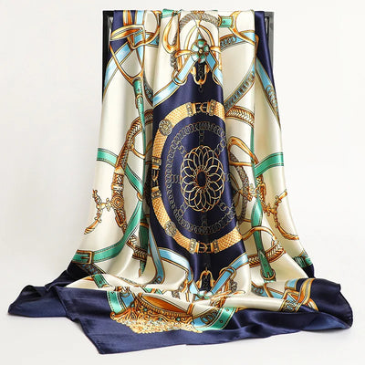 Luxury Silk Satin Hijab Scarf For Women Square Shawl - Smarsty