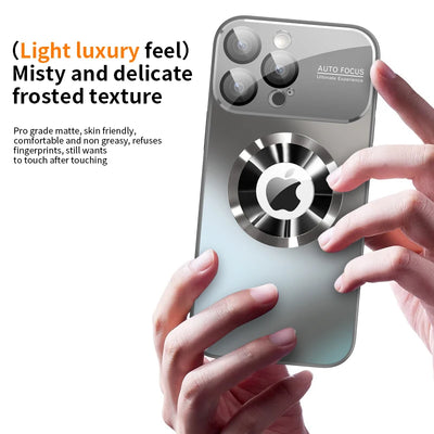 New Titanium Metallic Color Matte Case for iPhone 17 16 15 14 Plus 13 12 Pro Max Magnetic Case for Magsafe Lens Protection Case