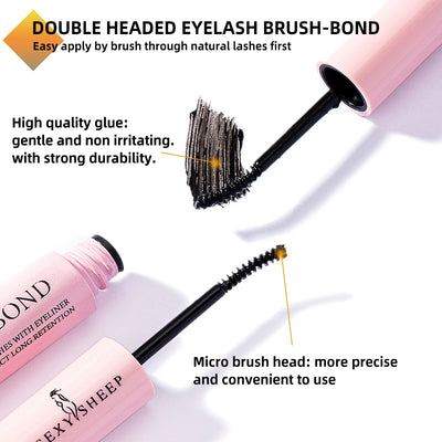 DIY False Eyelashes Clusters Extensions Individual Lashes Cluster Natural Segmented With glue,Remover,lash brush，tweezers - Smarsty