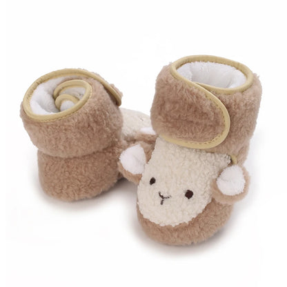 Soft Soled Bear Baby Snow Boots Warm Plush First Walkers - Smarsty