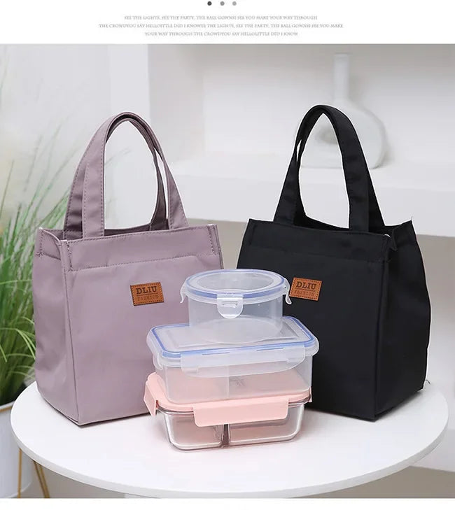 Large Capacity Insulated Lunch Bag With Sturdy Top Handle - Smarsty
