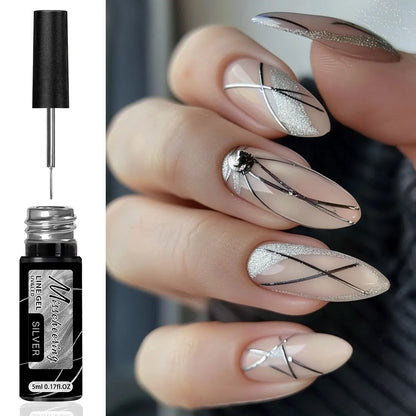 Gold Silver Metallic Nail Gel Polish for Stunning Mirror Finish - Smarsty