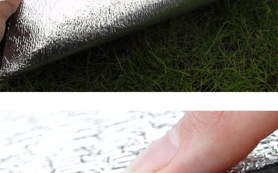 Camping Mat Foam Foil Blanket Aluminum Insulation Foam Foil Mat Sleeping Pad Thermal Outdoor Tent Footprint Reflecting Heat by Smarsty
