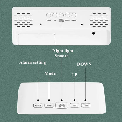 Acrylic Digital Alarm Clock with Voice Control Feature - Smarsty