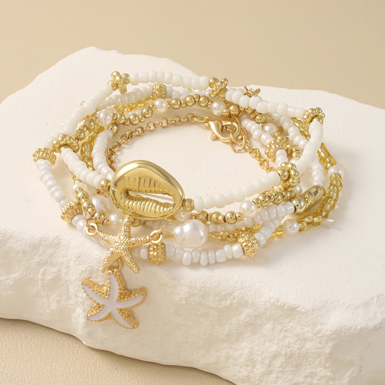 Vintage Seed Bead Stacked Bracelets for Summer Style - Smarsty