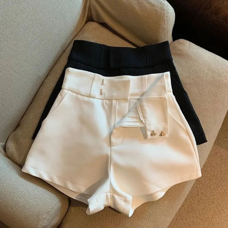 Women Shorts T2 Black Shorts Women Harajuku Elegance High Waisted Shorts A Line Slim Casual Hot Girl Straight Pants Sexy - Smarsty