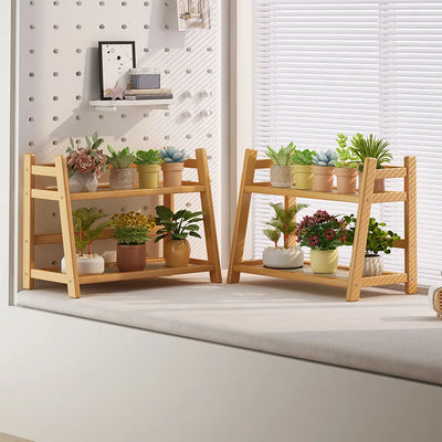 2 Layer Spice Caddy Shelf Bamboo Kitchen Storage Rack Desktop Cabinet Organizer Display Rack Coffee Bar Counter Shelf Cup Holder by Smarsty