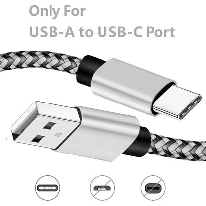 USB Type C Cable 2.4A Fast Charging Nylon Braided - Smarsty