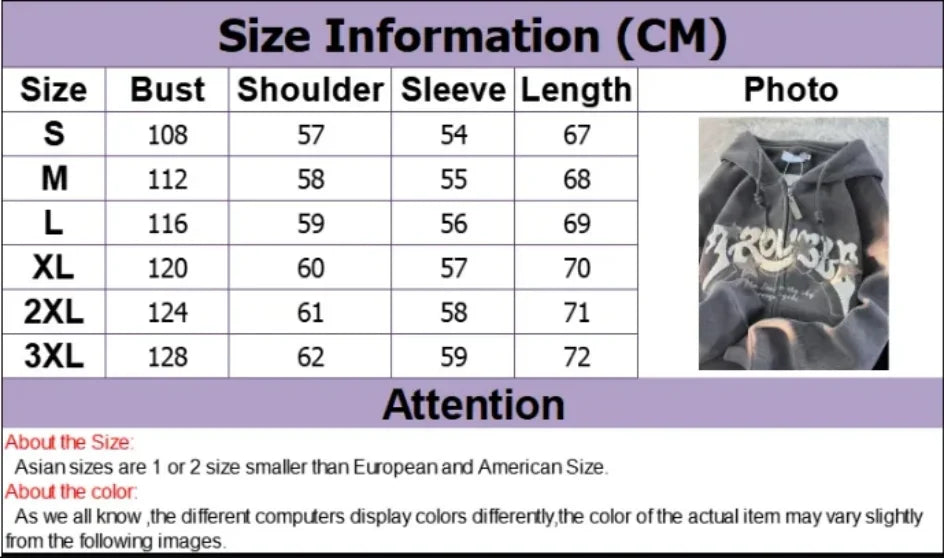 Autumn Long Sleeve Hooded Tops Fashion Zipper Embroidery Y2K Harajuku Streetwear Hoodies Jackrts Women Loose New Sweatshirts