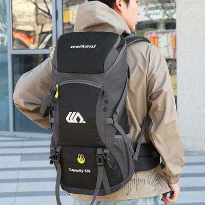 50L Travel Backpack Camping Men Large Hiking Bag Tourist Rucksack Waterproof Outdoor Sports Climbing Mountaineering Bag Luggage by Smarsty
