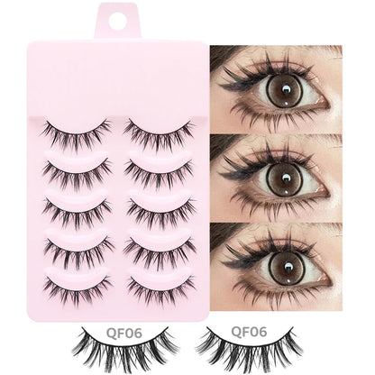 DINGSEN 5 Pairs Soft Natural Long False Eyelashes - Smarsty